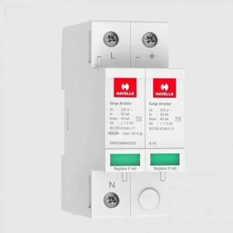 Havells Single Phase AC SPD - Durable Plastic, IP65 Protection Level | Manual Functionality, Electrical Usage, 50 Hertz Operation