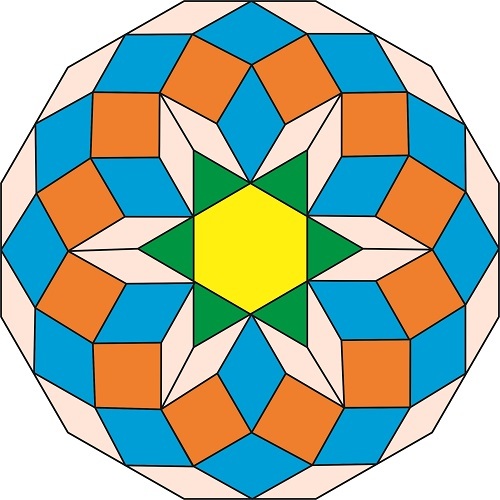 Multi Colour Educational Pattern Blocks For Mathematics