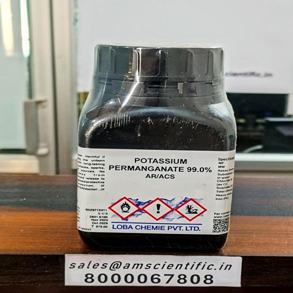 Potassium Permanganate - Chemical Formula Kmno4, 99% Purity, Melting Point 240â°c, Packaged In Plastic Bottle, Shelf Life 60 Months | Cas No: 7722-64-7
