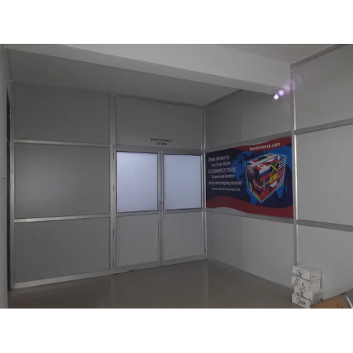 Plain Aluminium Hinged Partition