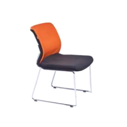 Visitors Chair Without Armrest - Steel Frame, Modern Fabric Upholstery, Polished Finish , Versatile & Durable Seating Solution