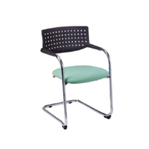 Black And Green Visitors Chair Without Armrest - Color: Different Available