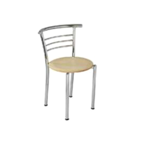 Visitors Chair Without Armrest - Wood & Steel Construction, Polished Finish, Modern Design, Available in Multiple Colors, Durable & High Quality