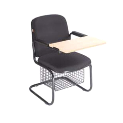 Student Chair With Writing Pad & Lower Storage Basket