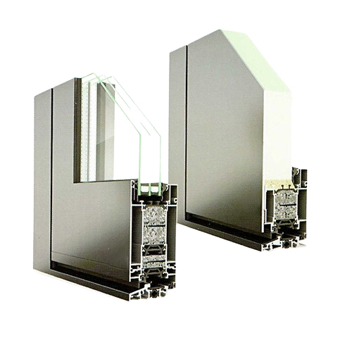 Hueck Lambda Ds 075 Door Extruded Profile System - Color: Silver