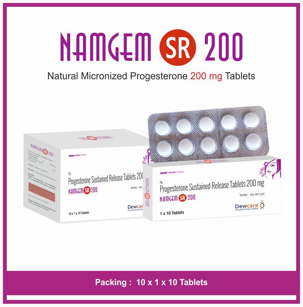 NAMGEM-SR 200 - Micronised Progesterone SR 200mg Tablets | Reliable Hormonal Therapy, Supports Women's Health and Wellness