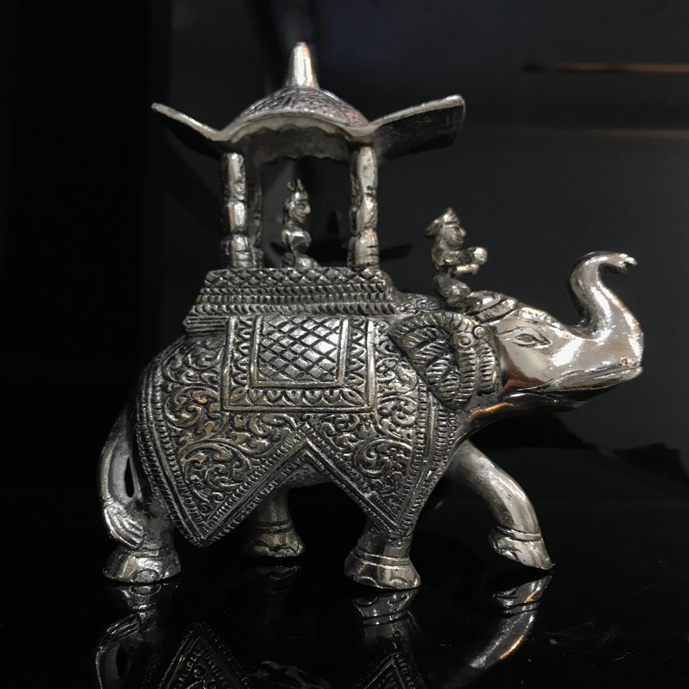 German Silver Ambabari Elephant Statue - Feature: Moisture Proof