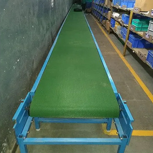 INTBUYING 110V Packaging Machine Long PVC Belt Conveyor 59inch Length 7.8inch Width No Guardrail