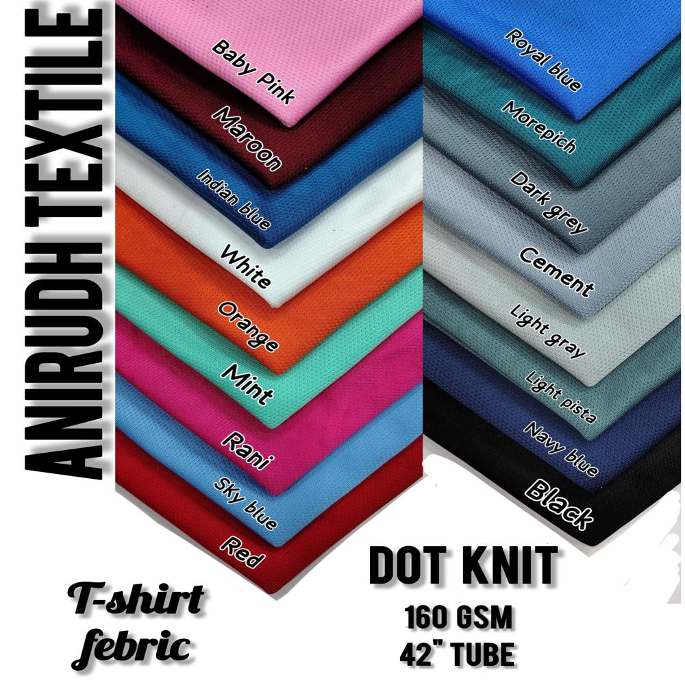 Dot Knit Polyester Lycra Fabric - Color: Multi