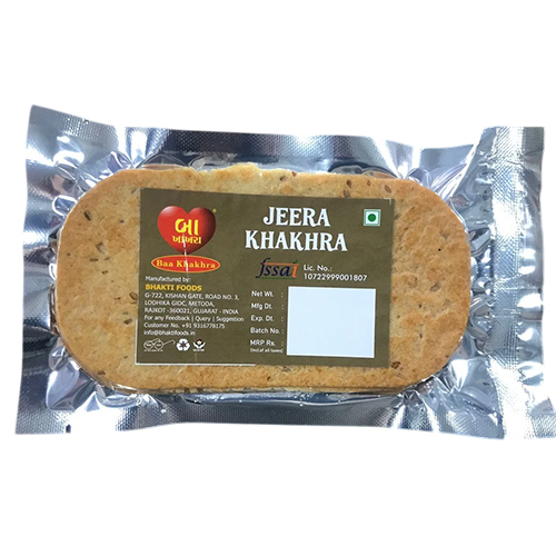 Jeera Khakhra - 35 gm | Handmade with Natural Flavors, Spicy and Salty, 6-Month Shelf Life, Vegetarian Snack in Various Sizes