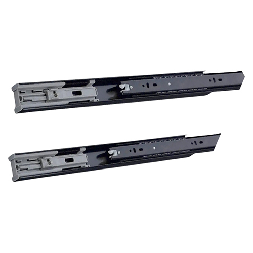 Black 45kg Load Bearing Full Extention Soft-Close Telescopic Channels