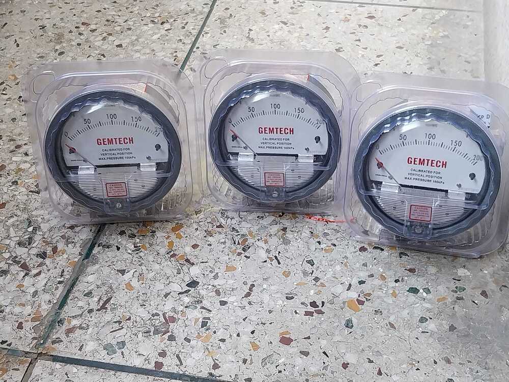 G2000-100 Mm Wc Gemtech Differential Pressure Gauge - Accuracy: A A 2% (-Ha Model A A 1) Of Fs (A A 3% (-Ha A A 1.5%) On -0