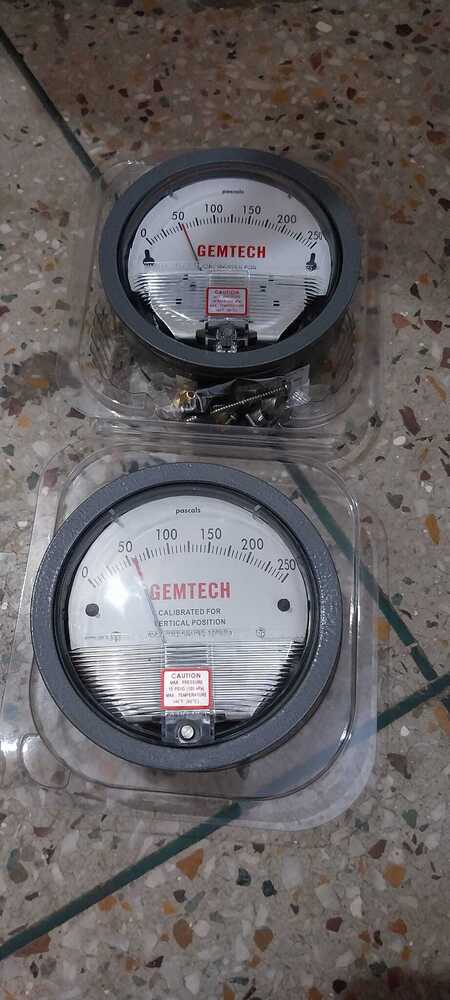 G2000-250 Mm Wc Gemtech Differential Pressure Gauge