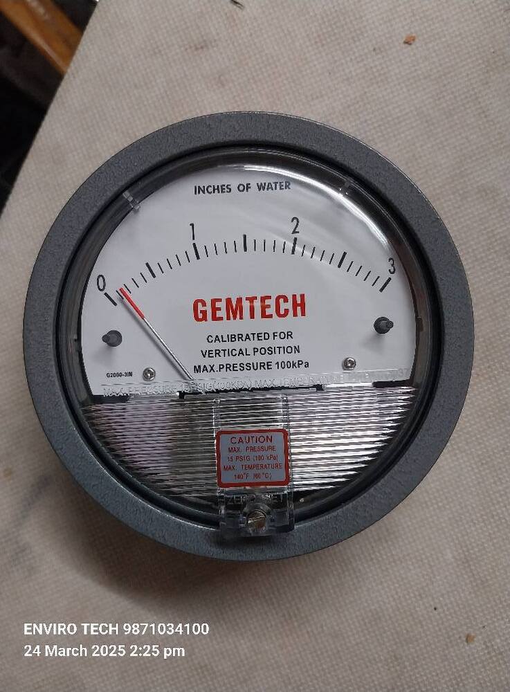 Wholesaler India Gemtech Differential Pressure Gauge In Dadri Uttar Pradesh