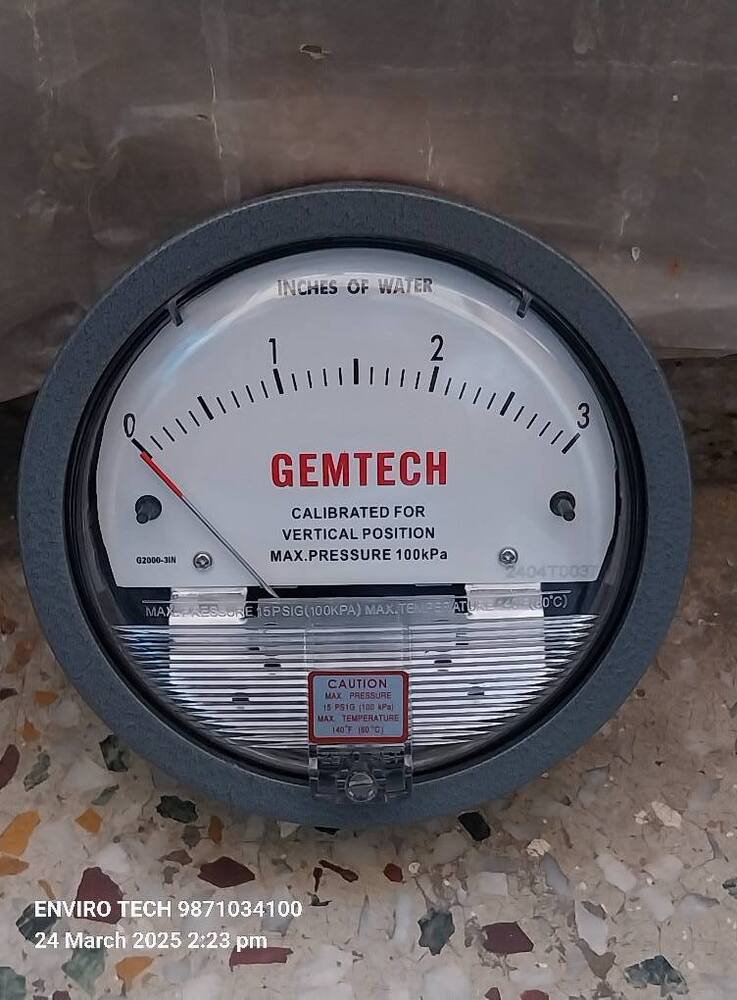Wholesaler India Gemtech Differential Pressure Gauge In Dadri Uttar Pradesh