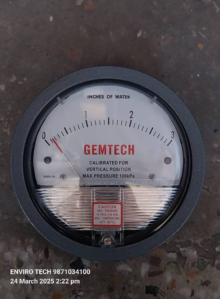Wholesaler India Gemtech Differential Pressure Gauge In Dadri Uttar Pradesh
