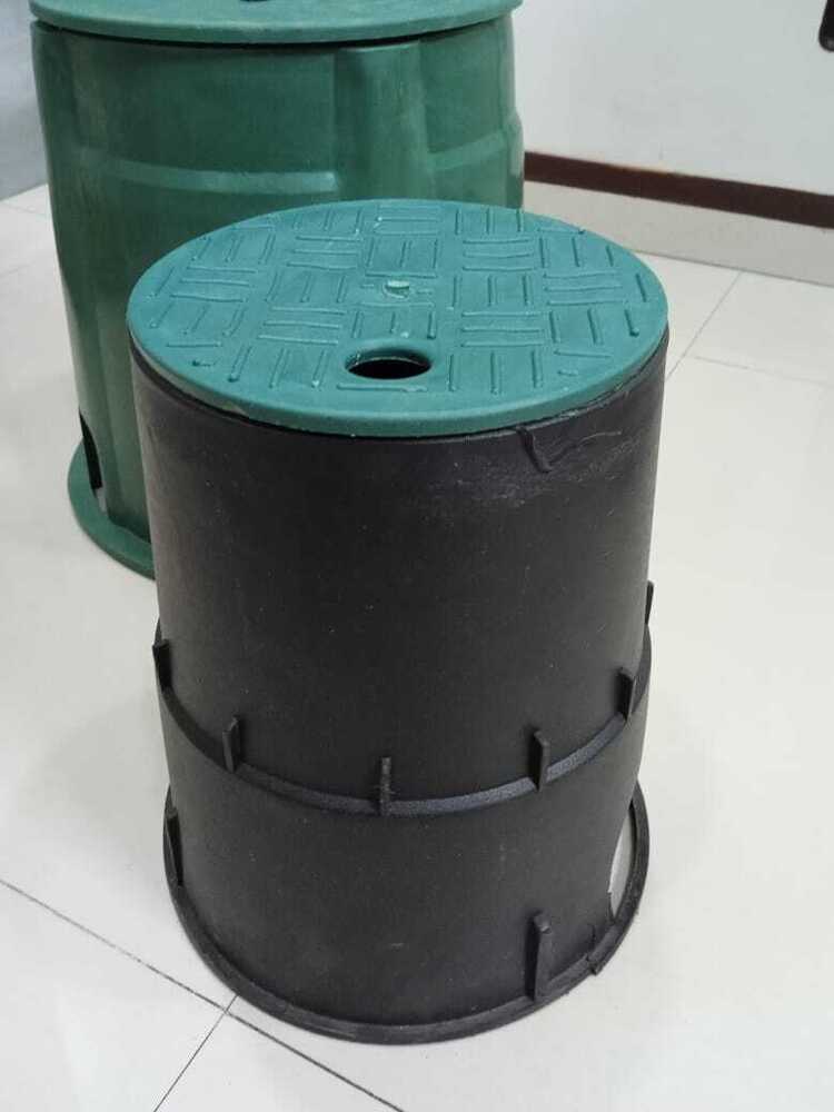 Earth Pit Cover - Poly Plastic, 300x300 mm, Black | Lightweight with Powder Coated Finish, Designed for Secure Earthing Protection