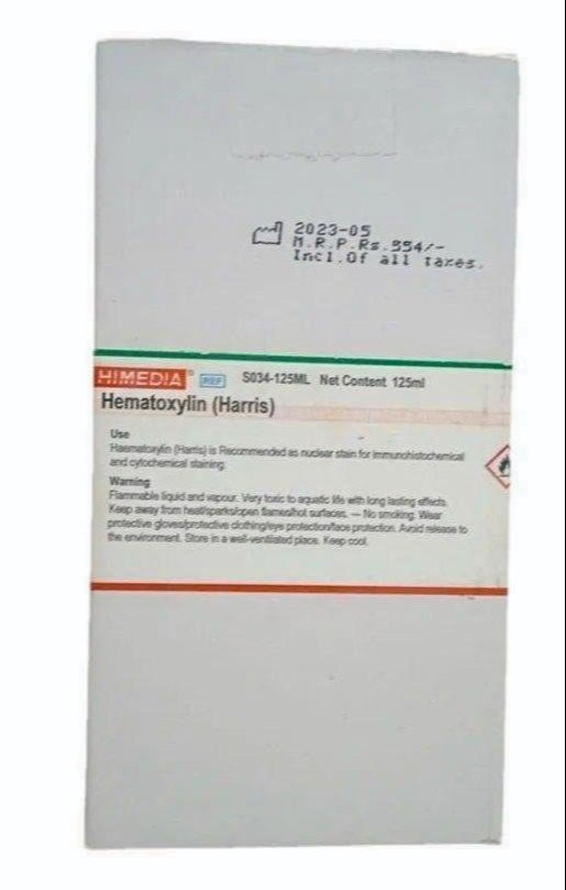 Harris Haematoxylin , Packaging Details: 125ml - Physical Form: Liquid