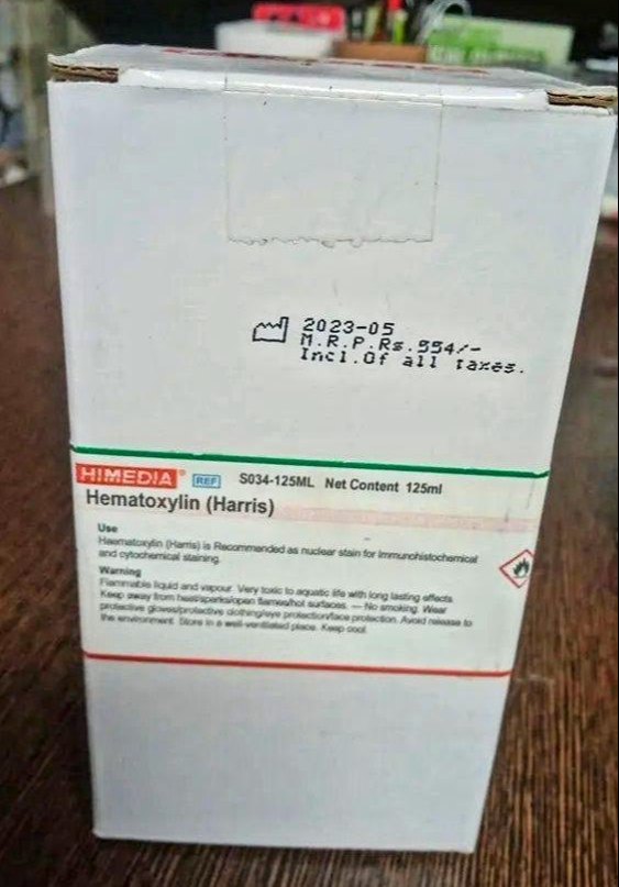 Harris Haematoxylin , Packaging Details: 125ml - Physical Form: Liquid
