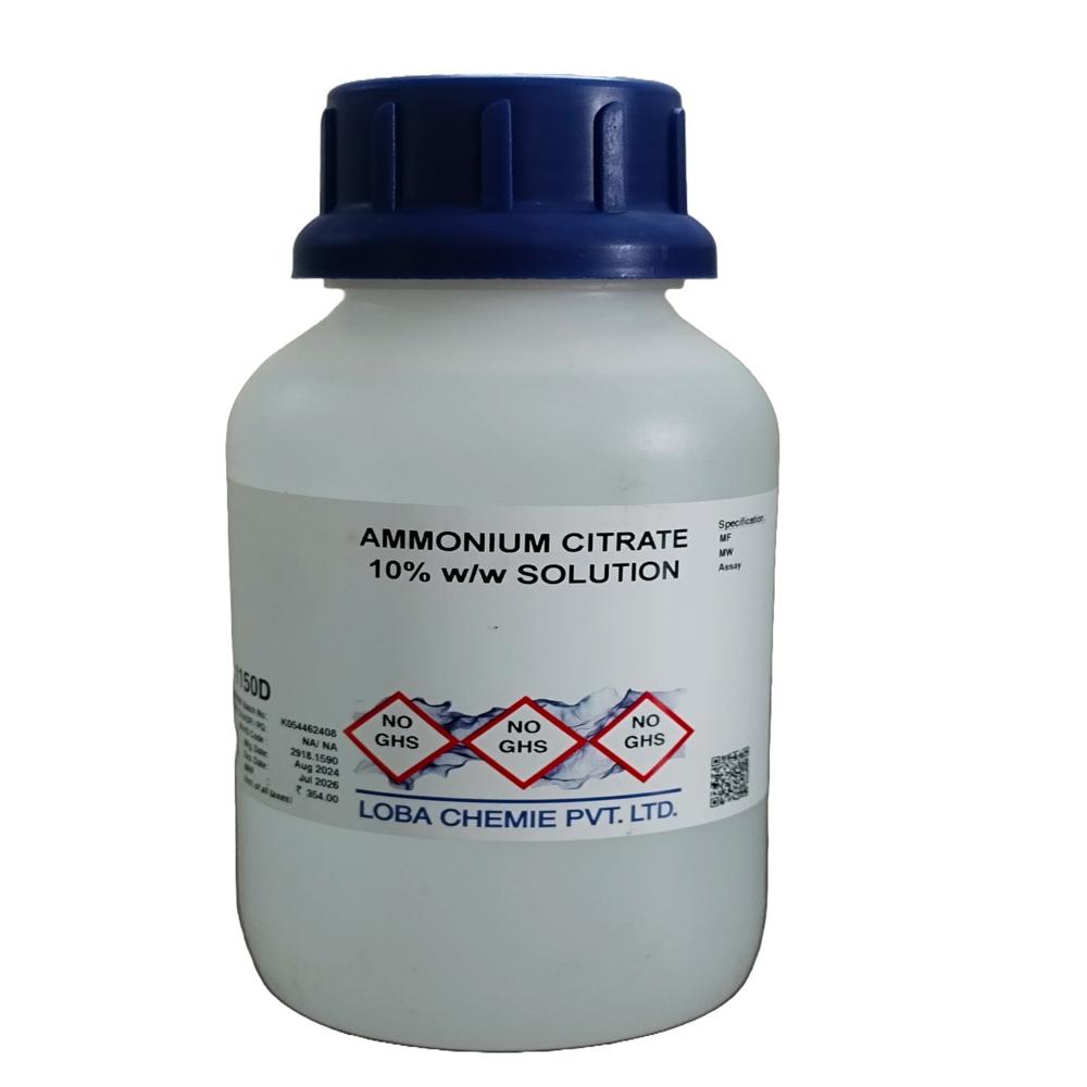 Ammonium Citrate 10% W/w Solution - Cas No: 3458 72 8