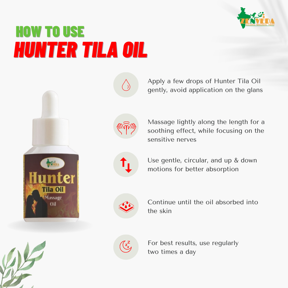 10ml Hunter Tila Massage Oil  For Men