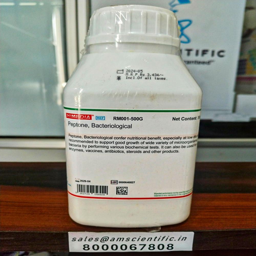 Peptone, Bacteriological , Packaging Details: Bottle - Physical Form: Powder