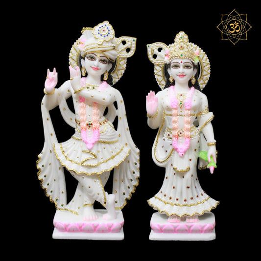marble radha krishna statue in maharastra
