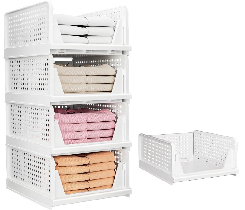 PLASTIC FOLDABLE CLOTHES ORGANIZER FOR WARDROBE