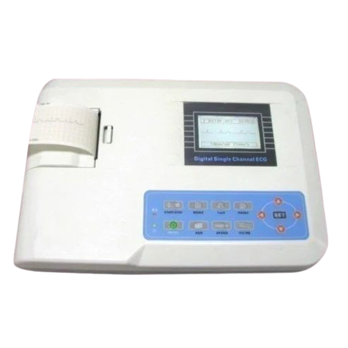 Single Channel Ecg Machine - Color: White