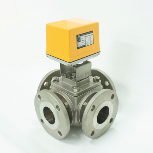 4 Way Electric Actuator Valve - Material: Stainless Steel