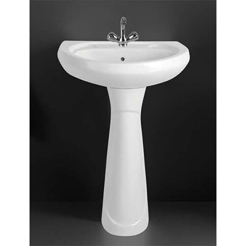 Ceramic Wash Basin Pedestal 410 - Color: White