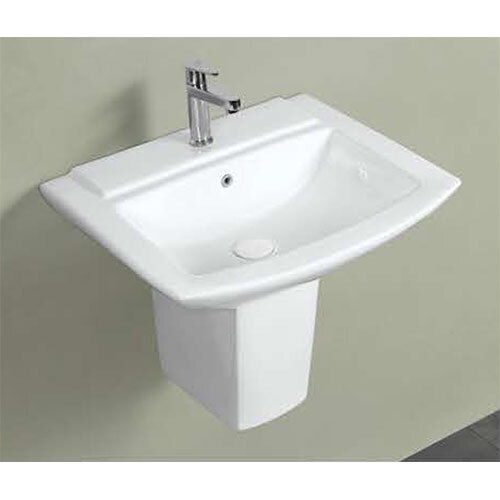 Wash Basin Half Pedestal 580x460x520mm