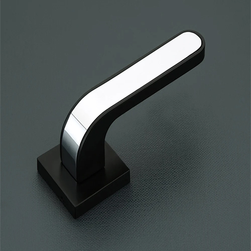 Black And Silver Mortise Handle