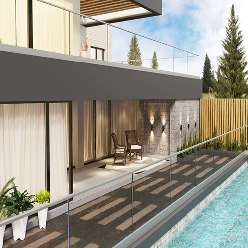 Aluminium Outdoor Glass Railing