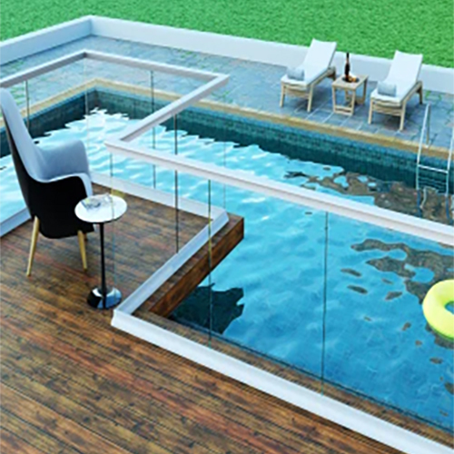 Continue Railing For Aluminium Glass Railing