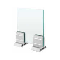 Aluminum Glass Railing Bracket - Color: Silver