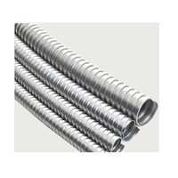 Flexible Gi Conduit Pipe - Pvc Material Grade A, Round Shape, Silver Color | Industrial Application, Female Connection