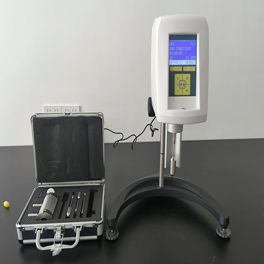 Digital Mini Rotary Viscometer Laboratory Rotational Measurement - Color: White
