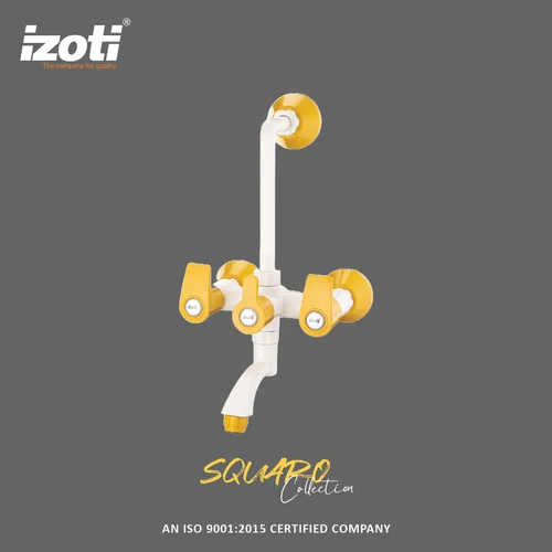 Ptmt Wall Mixer - Color: White And Yellow