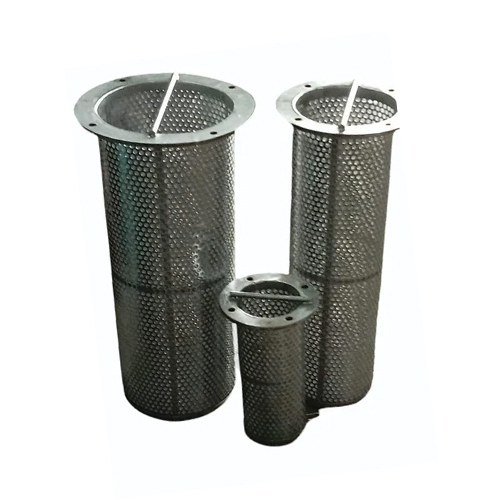 Stainless Steel Lube Oil Filter - Color: Silver