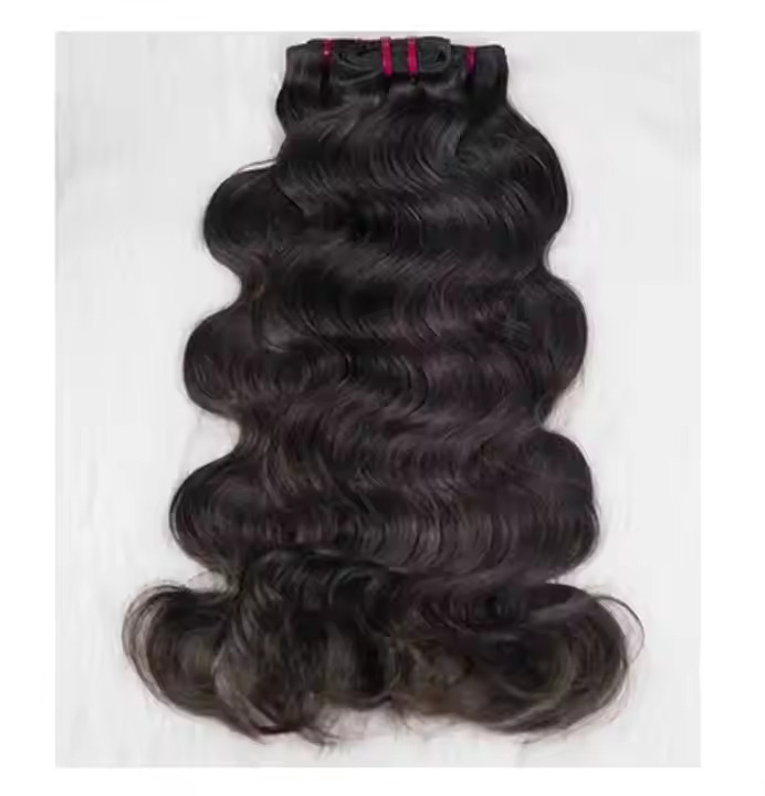 Natural Color Wavy Style Weft Hair Bundles Virgin Human Hair Extension