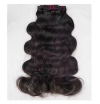 Natural Color Wavy Style Weft Hair Bundles Virgin Human Hair Extension