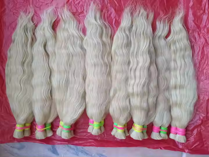 613 Blonde Color Natural Wavy and Straight Style Bulk Hair for Braiding 100% Human Hair Extension