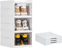 Foldabe Shoe Box - 3 Layer - Color: White