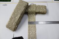 sequence golden embroidery lace