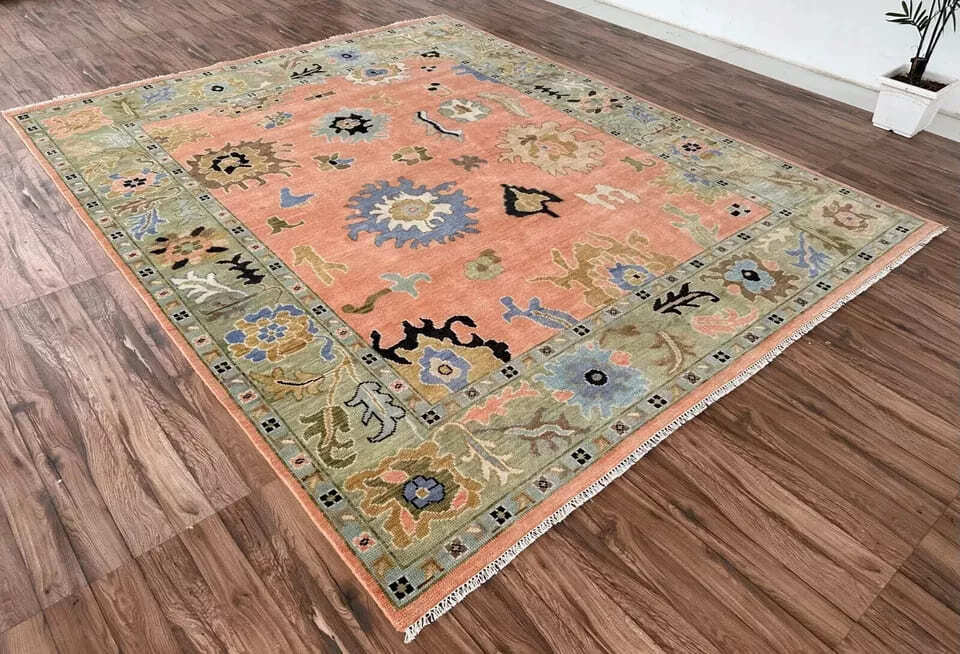 Authentic Hand-Knotted Wool Rug  Persian Traditional Design | Luxury Floor Covering