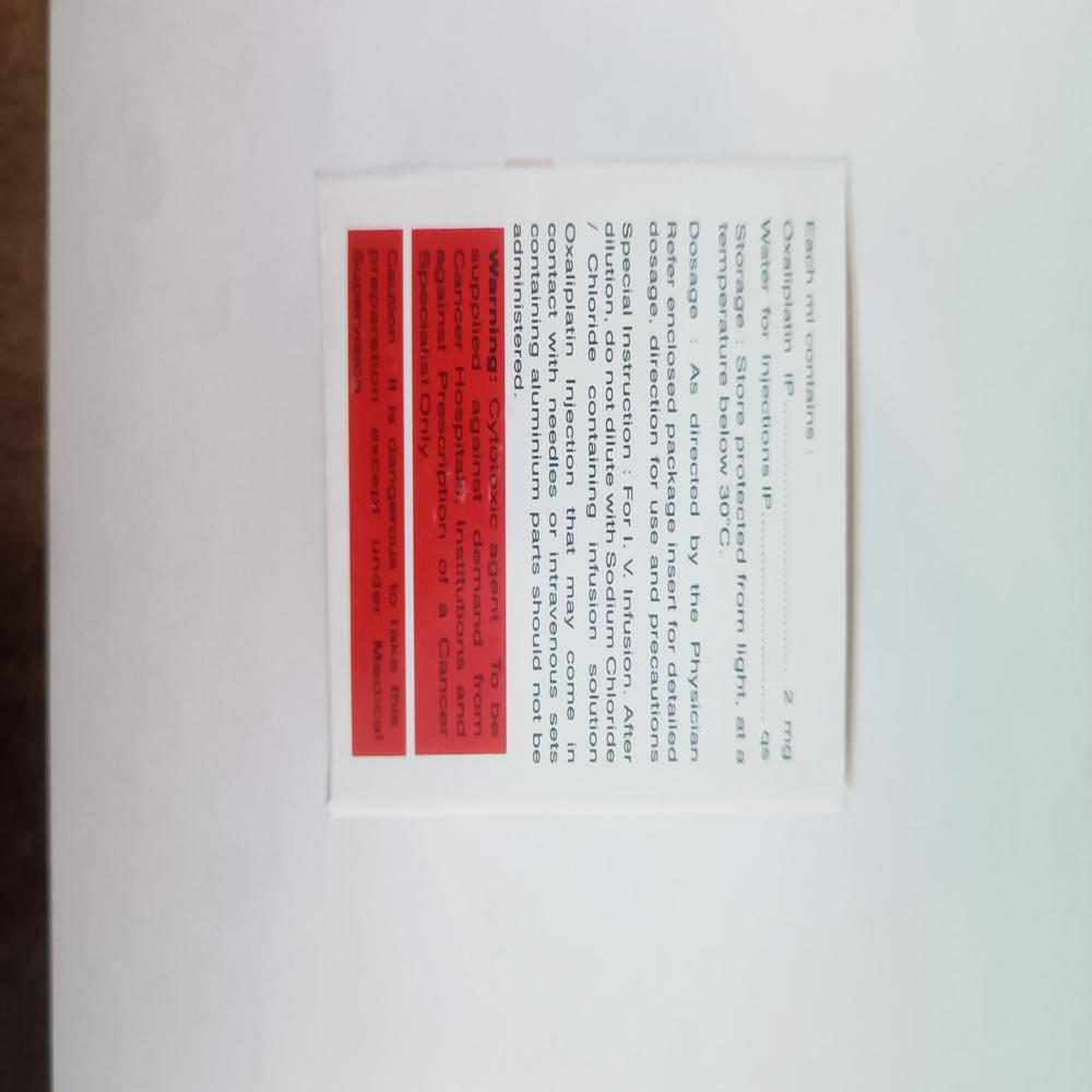 Oxaltero 50mg Injection - Origin: India