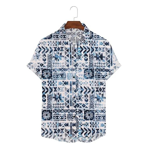 Men Printed Casual Half-sleeves Shirt