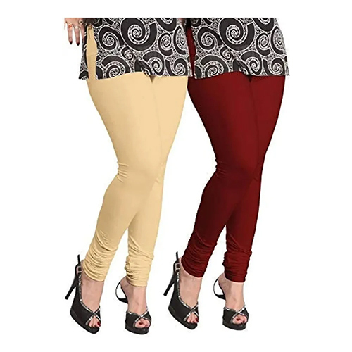 Ladies Cotton Leggings - Cotton Material, Medium Size, Various Colors | Comfortable, Washable, Perfect For Daily Wear, Plain/solid Design