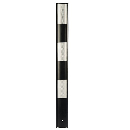 Vertex Metal Delineator Post - 3 Feet Long , Durable Metal , Sleek Black Finish , Manual Function For Easy Installation And Maintenance